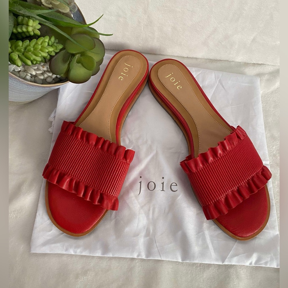 ❤️Flash SALE❤️✨🆕✨Joie Eidel Ruffled Leather Sandals